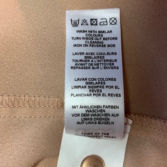 ASOS Peach Button Up Laser Cut Blouse 4 - Picture 7 of 8